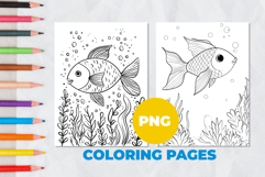 Fish in the sea Coloring Page | Coloring book Product Image 1