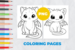 Magical pet cat with horns Coloring Pages | Coloring boo Product Image 1