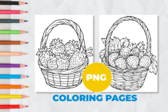 Basket of berries Coloring Pages | Coloring book Product Image 1