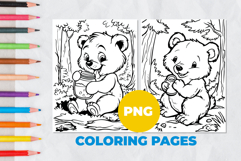 Bear with honey Coloring Pages | Coloring book Product Image 1