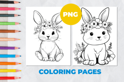 Spring Rabbit Coloring Page | Coloring book Product Image 1