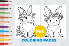 Spring Rabbit Coloring Page | Coloring book Product Image 1