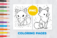 Magical pet fox Coloring Pages | Coloring boo Product Image 1