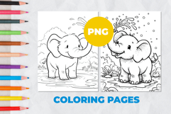 Baby elephant Coloring Pages | Coloring book Product Image 1