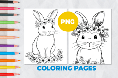 Spring Rabbit Coloring Page | Coloring book Product Image 1