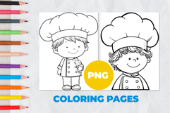 Profession Cook Coloring Pages | Coloring book Product Image 1