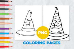 Witch hat Coloring Pages | Coloring book Product Image 1