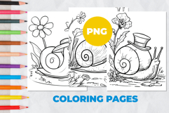 Snail with a hat Coloring Pages | Coloring book Product Image 1