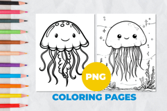 Jellyfish Coloring Page | Coloring book Product Image 1