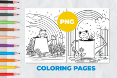 Frog in a watering can Coloring Page | Coloring book Product Image 1