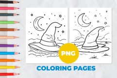 Witch hat Coloring Pages | Coloring book Product Image 1