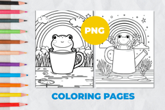 Frog in a watering can Coloring Page | Coloring book Product Image 1