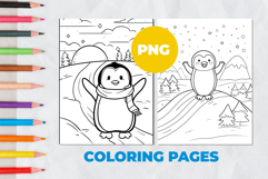 Penguin in the Arctic Coloring Pages | Coloring book Product Image 1