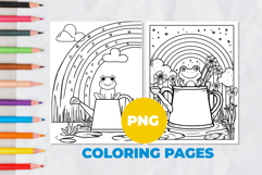 Frog in a watering can Coloring Page | Coloring book Product Image 1