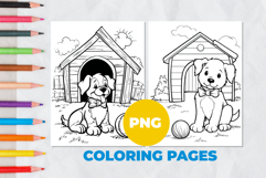 Dog pet Coloring Pages | Coloring book Product Image 1
