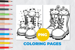 Frog in Boots Coloring Page | Coloring book Product Image 1