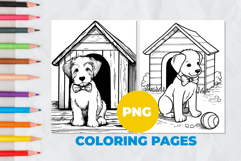 Dog pet Coloring Pages | Coloring book Product Image 1