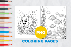 Underwater world Coloring Page | Coloring book Product Image 1
