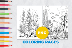 Underwater world Coloring Page | Coloring book Product Image 1