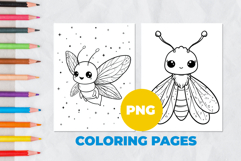 Magical Firefly Coloring Pages | Coloring book Product Image 1