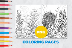 Underwater world Coloring Page | Coloring book Product Image 1