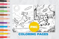 Dog pet Coloring Pages | Coloring book Product Image 1