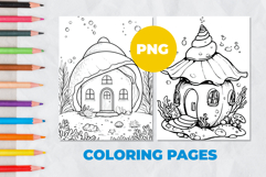 Underwater House Coloring Page | Coloring book Product Image 1
