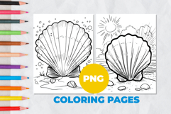 Seashell Coloring Page | Coloring book Product Image 1