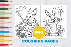 Rabbit in the garden Coloring Page | Coloring book Product Image 1