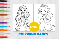 Sweet princess Coloring Page | Coloring book Product Image 1