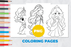 Sweet princess Coloring Page | Coloring book Product Image 1