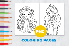 Sweet princess Coloring Page | Coloring book Product Image 1