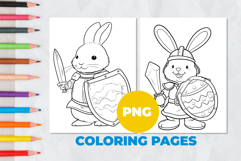 Rabbit Knight Coloring Page | Coloring book Product Image 1
