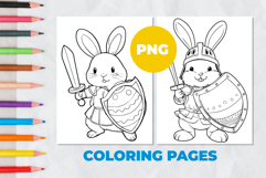 Rabbit Knight Coloring Page | Coloring book Product Image 1