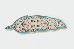 Nature laser cut file - Feather Mandala Product Image 3