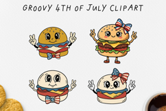 Groovy 4th of July Clipart Bundle 80 PNG Product Image 22
