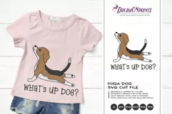 Yoga Dog SVG | Yoga Poses Up Dog | Beagle Illustration Product Image 1