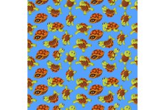 Turtle pattern seamless, cartoon style Product Image 1