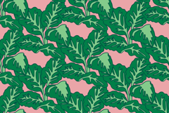 Botanical floral seamless pattern with tropical leaf vector Product Image 1