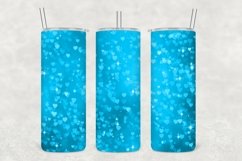 Aqua Shade Hearts Sparkle Tumbler Sublimation Product Image 1