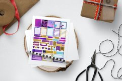 Purple and Gold Planner Stickers Canva Template, Customizabl Product Image 3