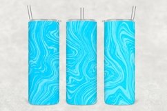 Aqua Liquid Marble Tumbler Wrap Sublimation Product Image 1