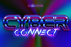 Retro editable text effect style cyber connect futuristic 80 Product Image 1