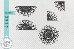 Sunflower Sunflower corner svg dxf cut out Cricut Laser cut Product Image 2