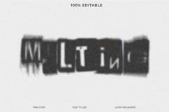 Distorted Newsprint Glitch Text Effect Product Image 1