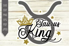Taurus King Svg. Zodiac Sign Birthday. Horoscope dxf, png Product Image 2