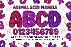 Animal Skin Alphabet png clipart, Texture letters doodle Product Image 1