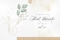 Floral Watercolor Bouquet Vol51 Product Image 1