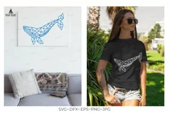 Whale svg Sea life geometric animals sea animals Product Image 2