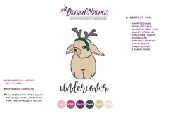 Undercover Bunny | Funny Christmas SVG File| Deer SVG Product Image 2
